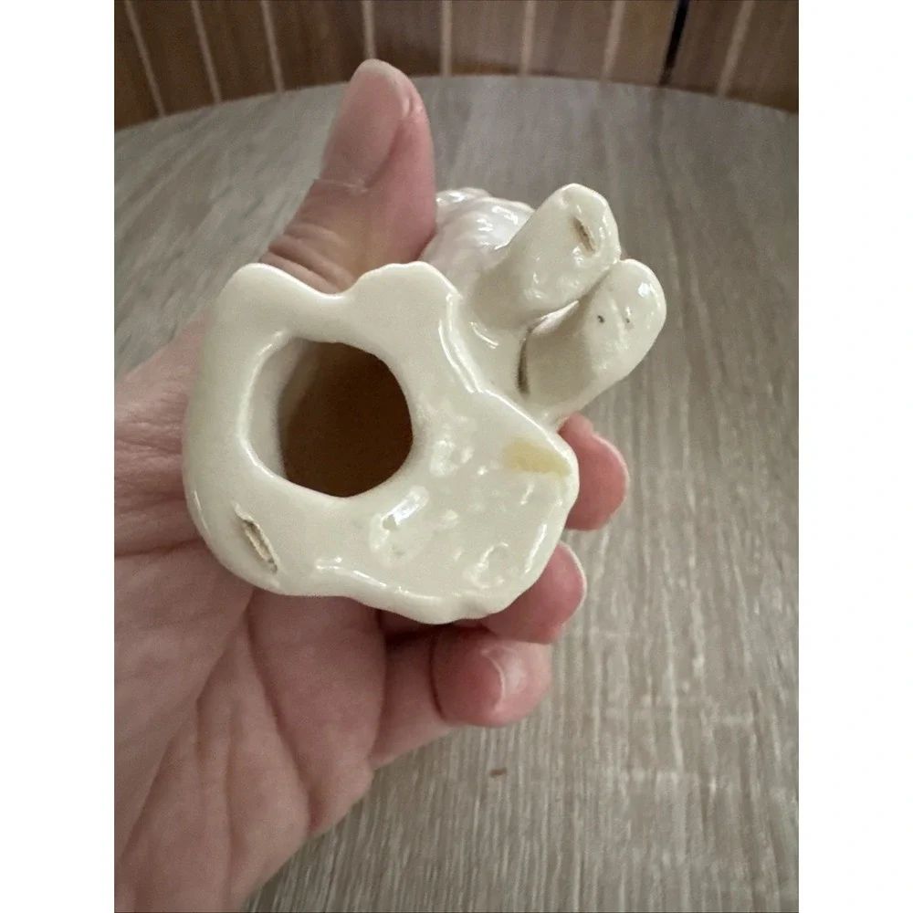 Vintage White Persian Cat Ceramic Figurine